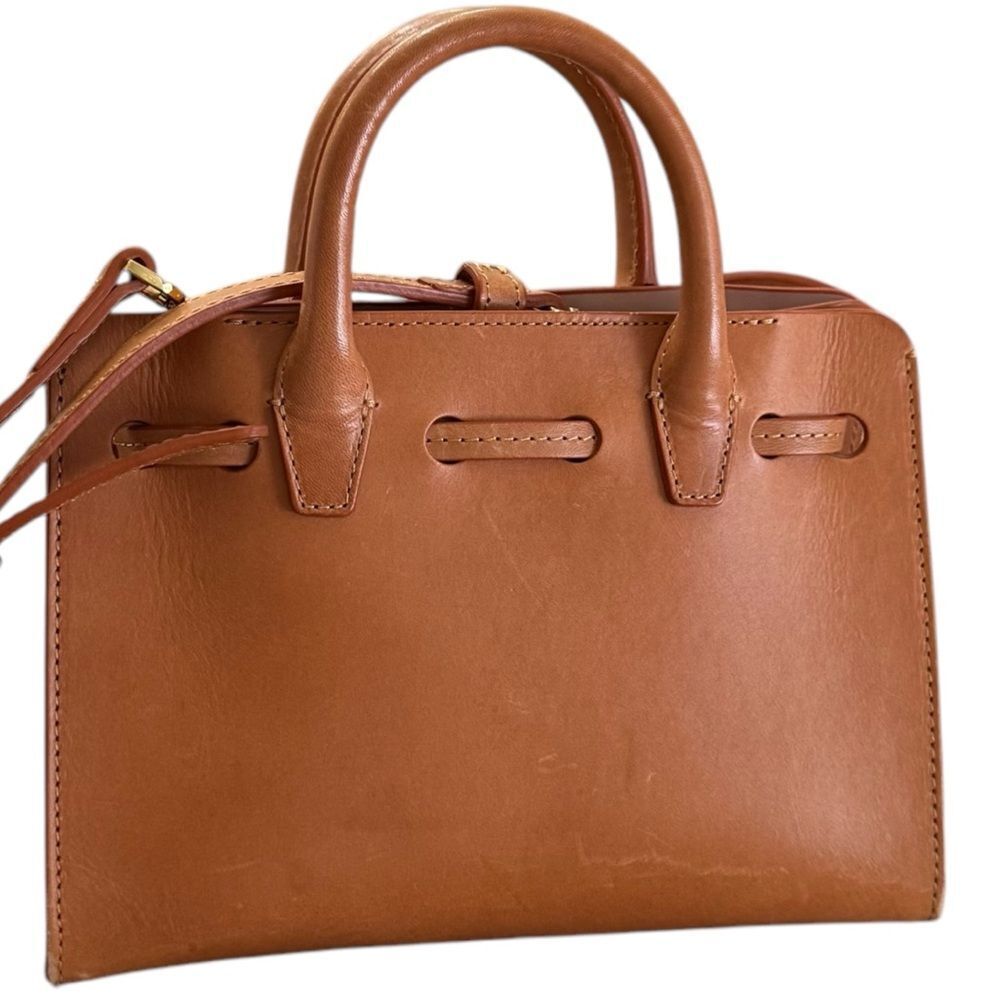 Mansur Gavriel Mini Mini Sun Bag Leather Adjustable Shoulder Cross Body Purse. - Picture 2 of 6